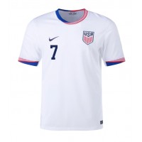 Spojené Štáty Giovanni Reyna #7 Domáci futbalový dres Copa America 2024 Krátky Rukáv